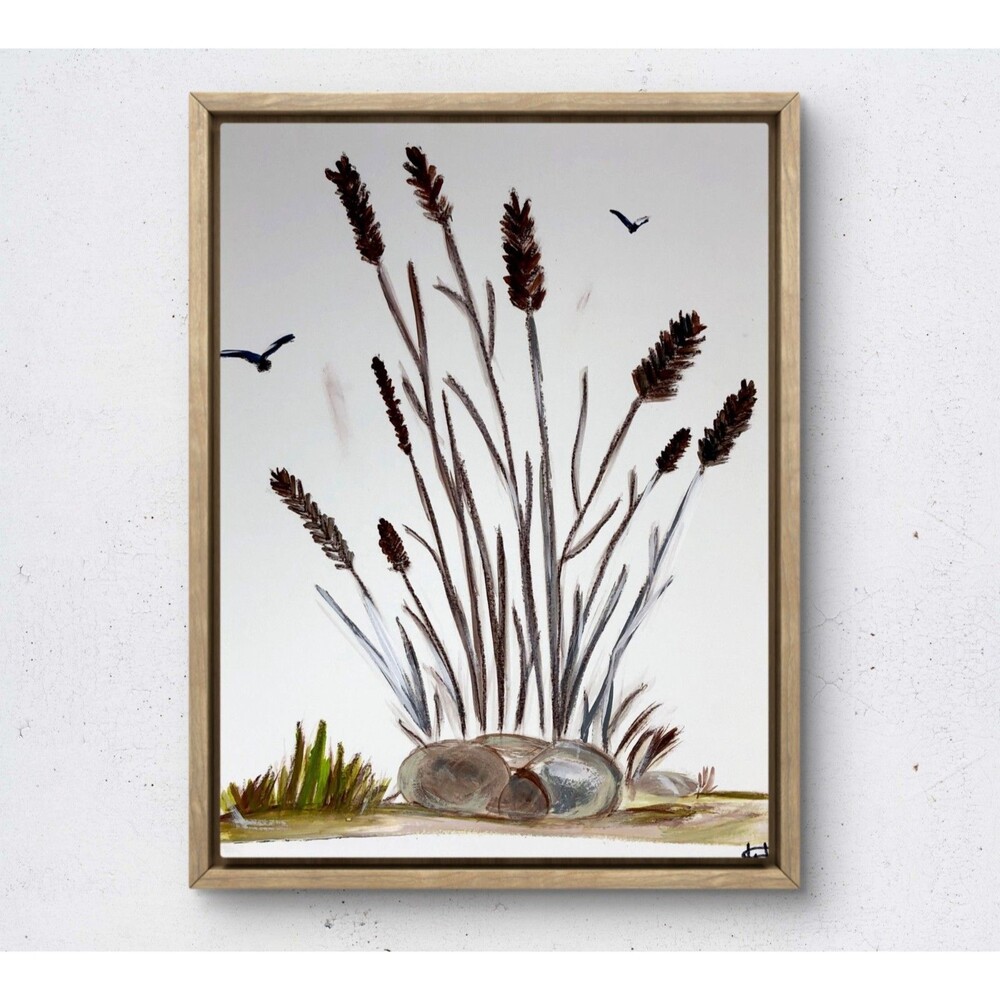 WS original willow painting 14X11 gallery paper abstract modern wall art